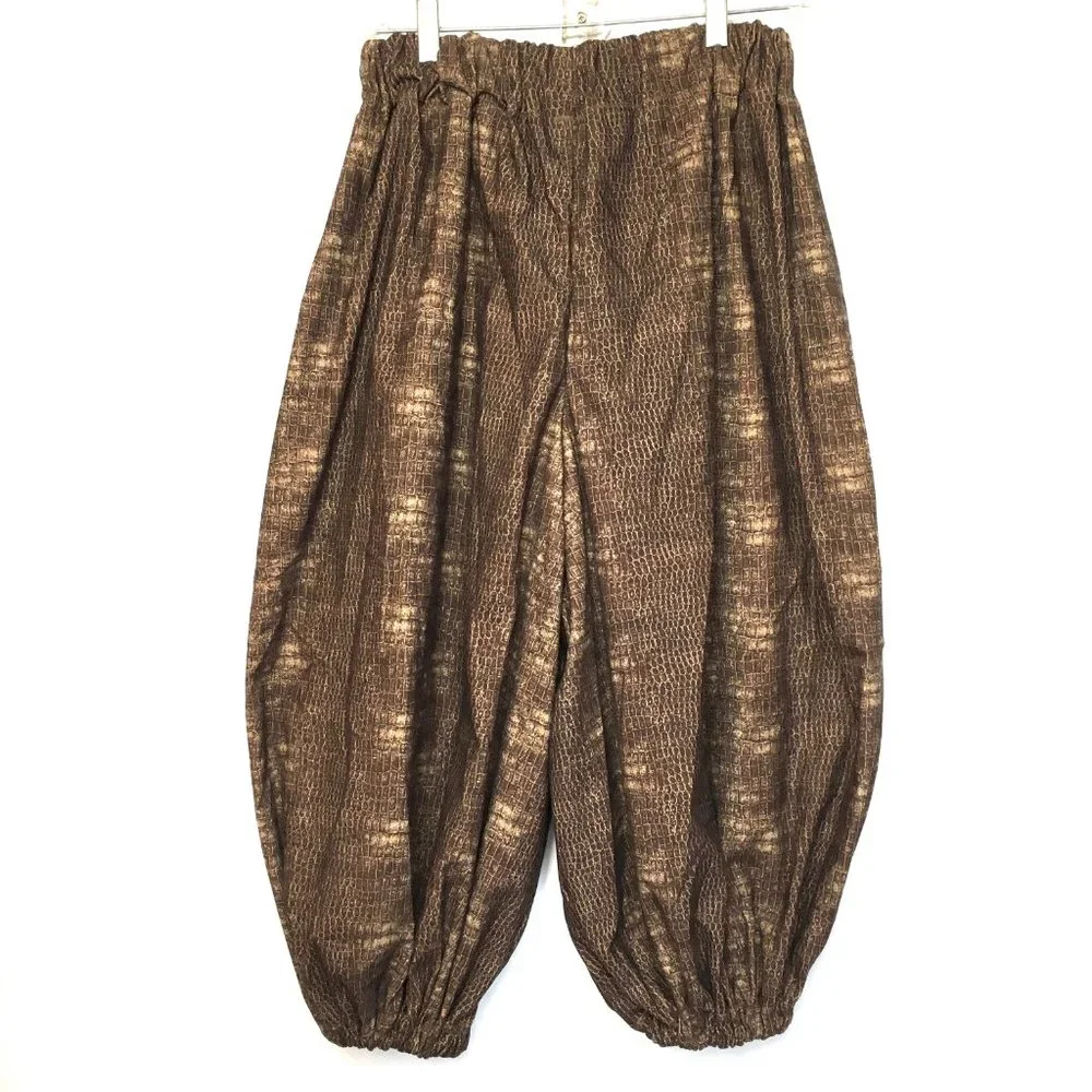 * Pirate Renaissance Faux Snakeskin Cotton Pants Handcrafted